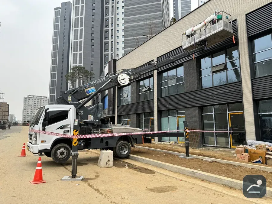 대전 스카이차 에어컨·실외기 작업 현장