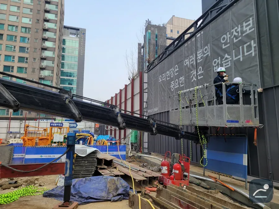 세종 크레인 설비 이설 현장