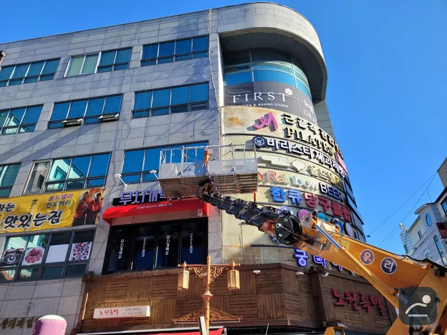 경북 스카이차 설비·전기 작업 현장