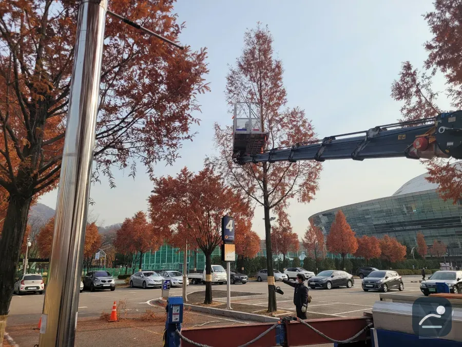 파주LCD단지 스카이차 지붕·판넬 작업 현장